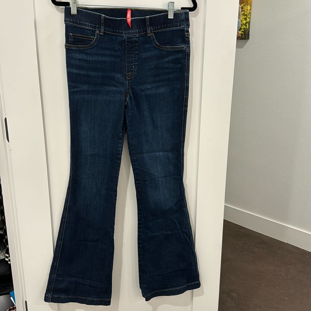 Spanx women’s denim in medium with kick flare